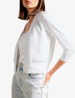 Ted Baker Baliner Sequin-embellished Stretch-knit Cardigan -Selfridges Store R04162204 WHITE ALT02