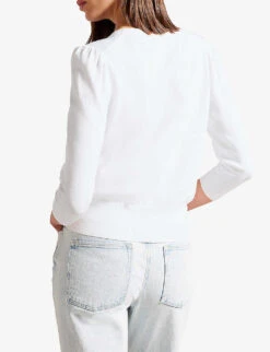 Ted Baker Baliner Sequin-embellished Stretch-knit Cardigan -Selfridges Store R04162204 WHITE ALT03