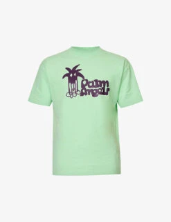 Palm Angels Douby Logo-print Cotton-jersey T-shirt