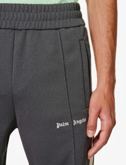 Palm Angels Brand-embroidered Zipped-hem Woven Jogging Bottoms 9 Palm Angels Brand-embroidered Zipped-hem Woven Jogging Bottoms -Selfridges Store R04166093 DARKGREYWHITE ALT04