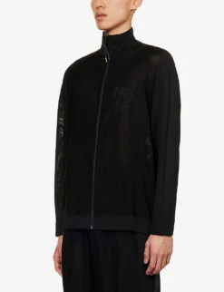 Brand-embossed Funnel-neck Regular-fit Knitted Sweatshirt -Selfridges Store R04166395 BLACK ALT02