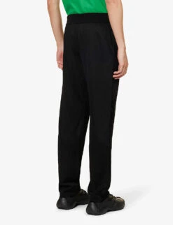 Brand-embossed Tapered-leg Regular-fit Knitted Jogging Bottoms -Selfridges Store R04166401 BLACK ALT03
