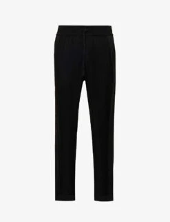 Brand-embossed Tapered-leg Regular-fit Knitted Jogging Bottoms