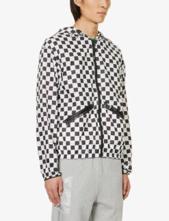Cheque Brand-print Shell Hooded Windbreaker Jacket -Selfridges Store R04166403 DAMIER ALT02