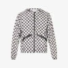Cheque Brand-print Shell Hooded Windbreaker Jacket