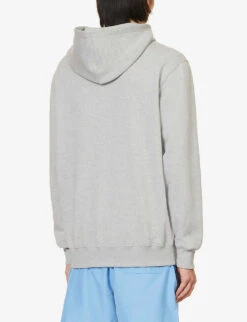 Graphic-print Reflective-branding Cotton-jersey Hoody 8 Graphic-print Reflective-branding Cotton-jersey Hoody -Selfridges Store R04166408 GREYMELANGE ALT03