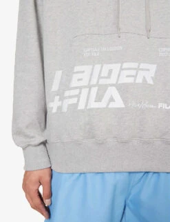 Graphic-print Reflective-branding Cotton-jersey Hoody 9 Graphic-print Reflective-branding Cotton-jersey Hoody -Selfridges Store R04166408 GREYMELANGE ALT04