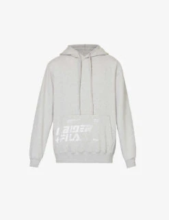 Graphic-print Reflective-branding Cotton-jersey Hoody