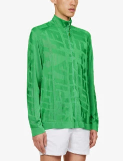 Brand-embossed Funnel-neck Regular-fit Knitted Jacket -Selfridges Store R04166418 ABSYNTHE ALT02