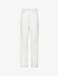 New Release 21 GOOD AMERICAN Good Boy Side-split Relaxed-fit Denim-blend Jeans