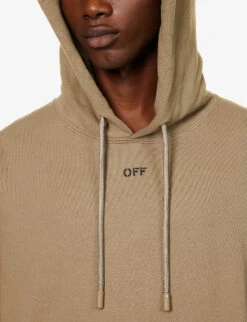 Stitch Skate Brand-embroidered Relaxed-fit Cotton-jersey Hoody -Selfridges Store R04166725 BEIGE ALT04
