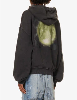Super Moon Arrow Graphic-print Relaxed-fit Cotton-jersey Hoody -Selfridges Store R04166726 BLACKMULTICOLOUR ALT03