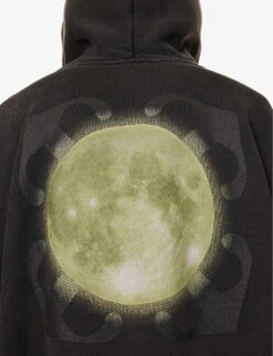 Super Moon Arrow Graphic-print Relaxed-fit Cotton-jersey Hoody -Selfridges Store R04166726 BLACKMULTICOLOUR ALT05