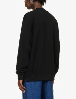 On-The-Go Crewneck Cotton-jersey Sweatshirt 8 On-The-Go Crewneck Cotton-jersey Sweatshirt -Selfridges Store R04167122 BLACK ALT03