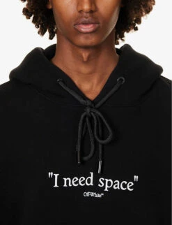 I Need Space Graphic-print Relaxed-fit Cotton-jersey Hoody 9 I Need Space Graphic-print Relaxed-fit Cotton-jersey Hoody -Selfridges Store R04167124 BLACK ALT04