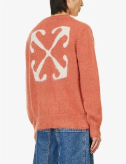 Arrow-knit Crewneck Wool-blend Jumper -Selfridges Store R04167132 AUTUMNALBEIGE ALT03