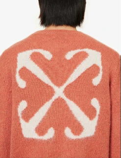 Arrow-knit Crewneck Wool-blend Jumper -Selfridges Store R04167132 AUTUMNALBEIGE ALT04