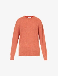 Arrow-knit Crewneck Wool-blend Jumper