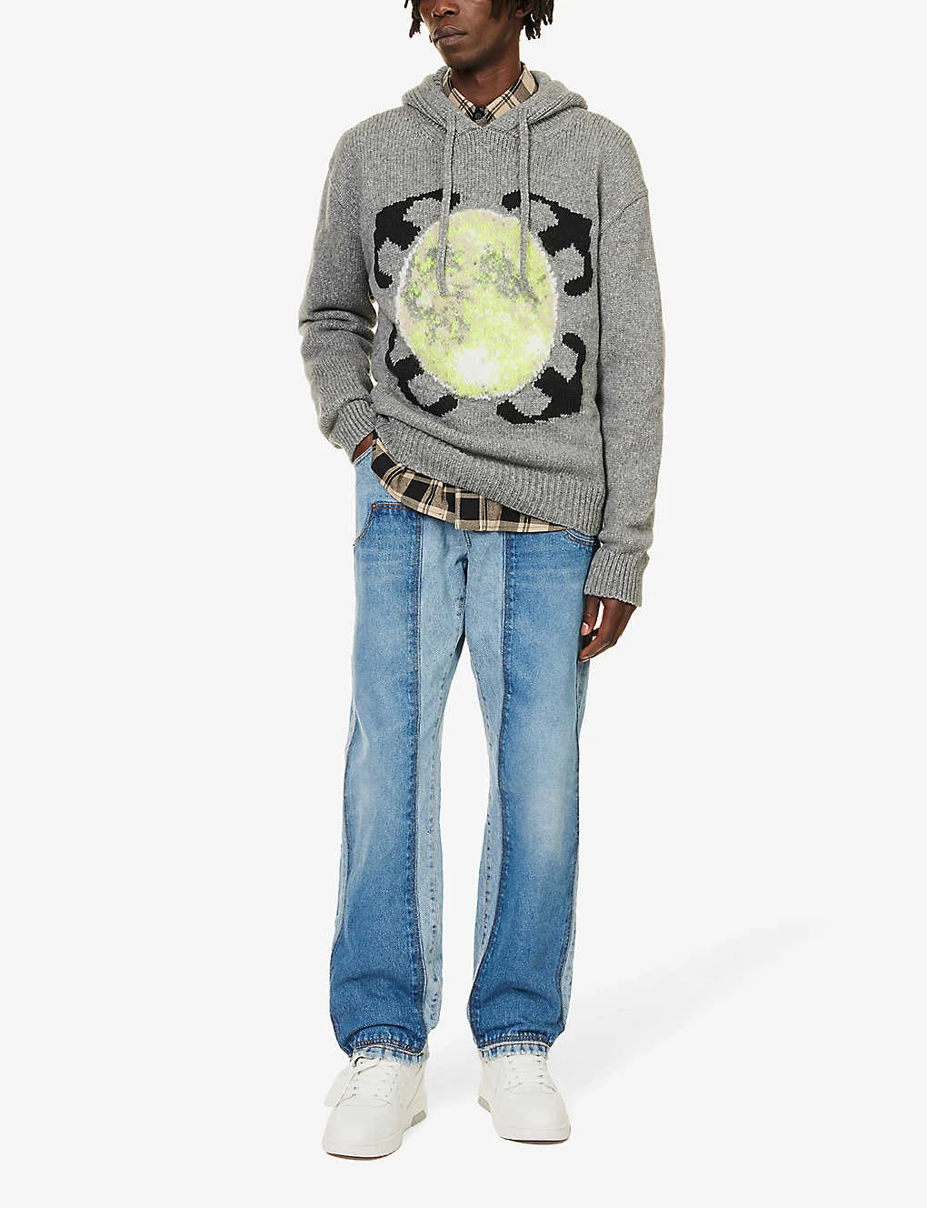 Moon Graphic-print Wool-blend Hoody 2 Moon Graphic-print Wool-blend Hoody - Image 2