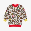 Kenzo Logo-patch Animal-print Cotton-blend Dress 4-14 Years