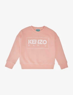 Kenzo Logo-print Long-sleeve Cotton-blend Sweatshirt 4-12 Years