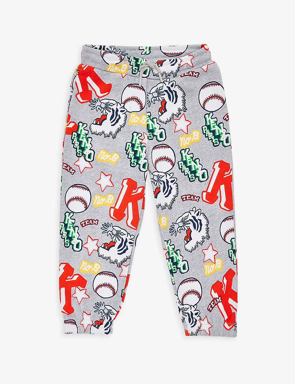 Kenzo Branded Graphic-print Tapered Cotton-jersey Jogging Bottoms 4-12 Years 1 Kenzo Branded Graphic-print Tapered Cotton-jersey Jogging Bottoms 4-12 Years