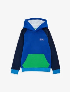 Kenzo Logo-print Contrast-panelled Cotton-jersey Hoody 4-12 Years
