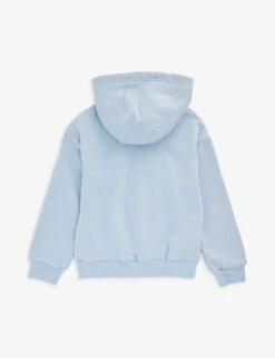 Kenzo Logo And Tiger-print Cotton-blend Hoody 4-12 Years -Selfridges Store R04167571 PALEBLUE ALT02