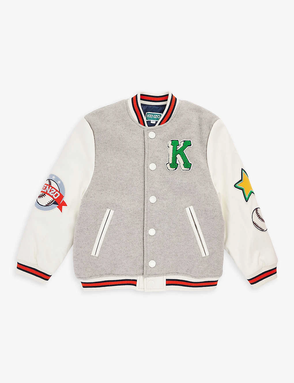 Kenzo Logo-patch Woven-blend Jacket 1 Kenzo Logo-patch Woven-blend Jacket