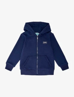 Kenzo Logo-print Long-sleeve Jersey Hoody 4-12 Years
