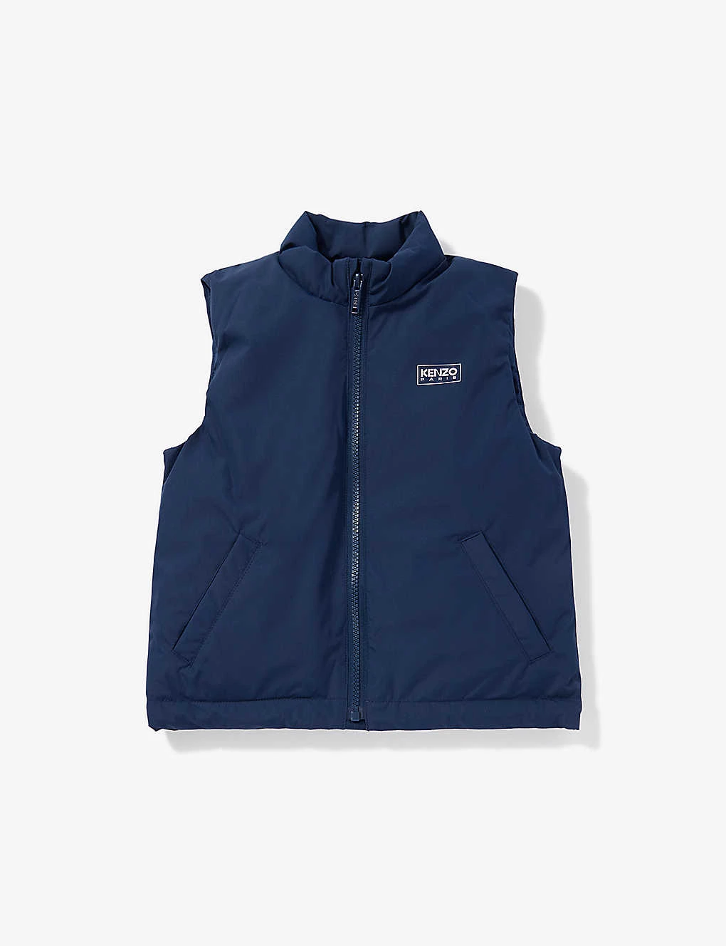 Kenzo Logo-print Funnel-neck Shell-down Gilet 4-12 Years 1 Kenzo Logo-print Funnel-neck Shell-down Gilet 4-12 Years