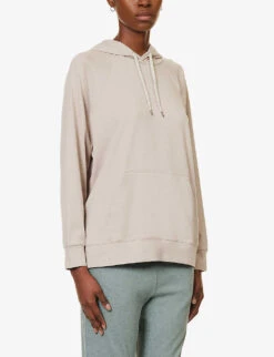 Vuori Halo Relaxed-fit Recycled-polyester-blend Hoody -Selfridges Store R04167655 OYSTERHEATHER ALT02
