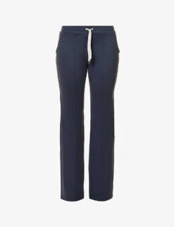 Vuori Halo Drawstring-waist Flared High-rise Stretch-recycled Polyester Trousers