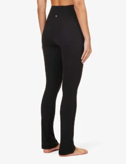 Lululemon Align Flared-leg High-rise Stretch-woven Leggings -Selfridges Store R04168449 BLACK ALT03