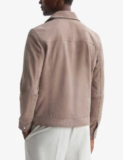 Reiss Ballina Patch-pocket Suede Jacket -Selfridges Store R04168849 TAUPE ALT03