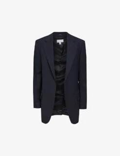 Reiss Fiona Relaxed-fit Single-breasted Stretch Wool-blend Blazer