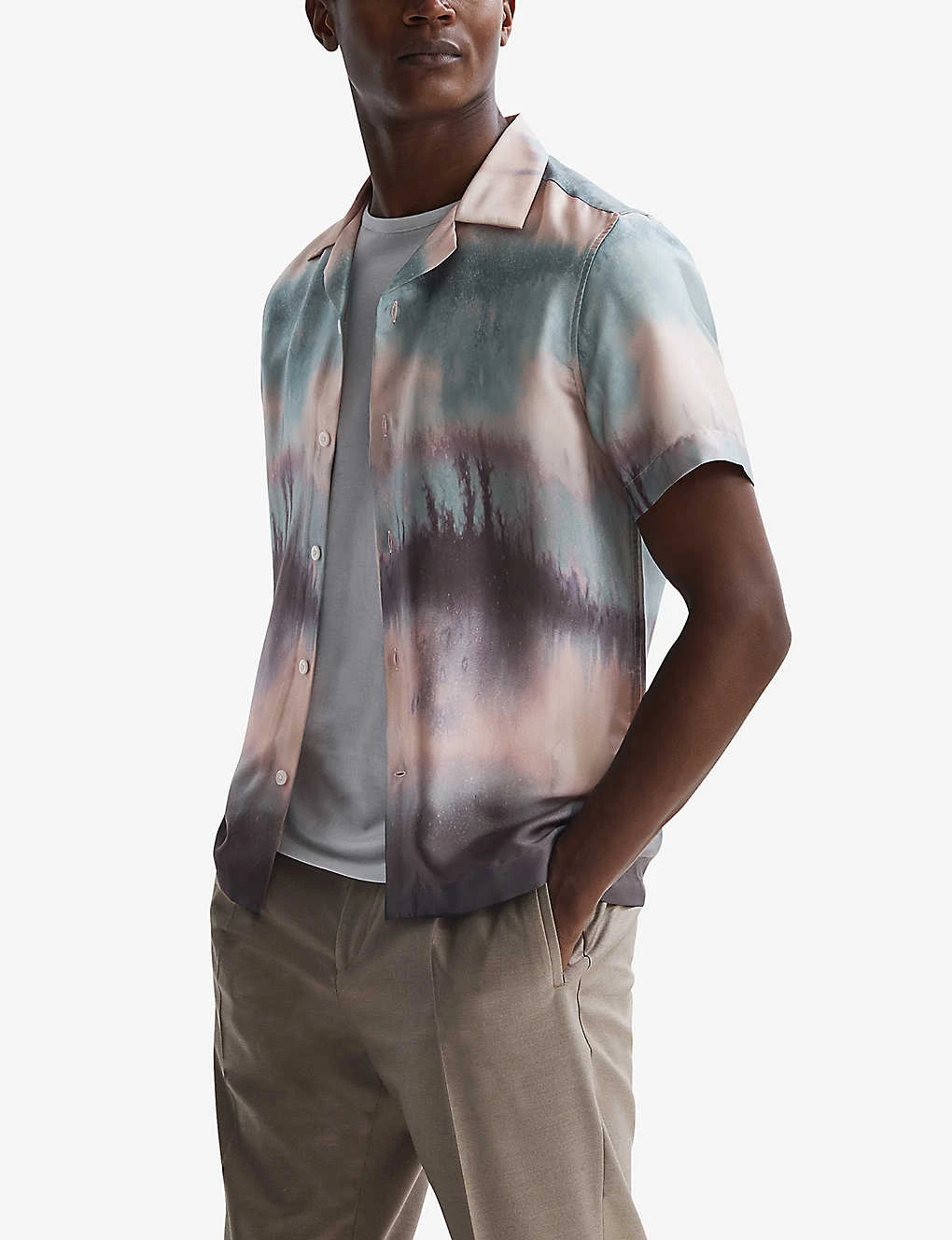 Reiss Riley Abstract-print Regular-fit Woven Shirt 3 Reiss Riley Abstract-print Regular-fit Woven Shirt - Image 3