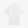 Reiss Blaze Basket-weave Short-sleeve Cotton Polo