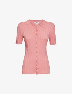 Reiss Stella Ribbed Woven Shirt