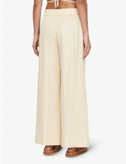Joseph Thurlow Wide-leg Mid-rise Silk And Cotton-blend Trousers -Selfridges Store R04169962 ALABASTER ALT02