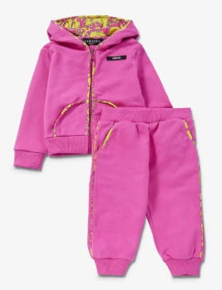 Versace Baroque-trim Brand-patch Cotton-jersey Tracksuit 12-36 Months