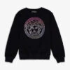Versace Logo Rhinestone-embellished Cotton-jersey Sweatshirt 6-14 Years