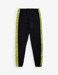 Versace Graphic-print Side-stripe Cotton-jersey Jogging Bottoms 10-14 Years -Selfridges Store R04170788 GREENYELLOWBLACKWHITE ALT02