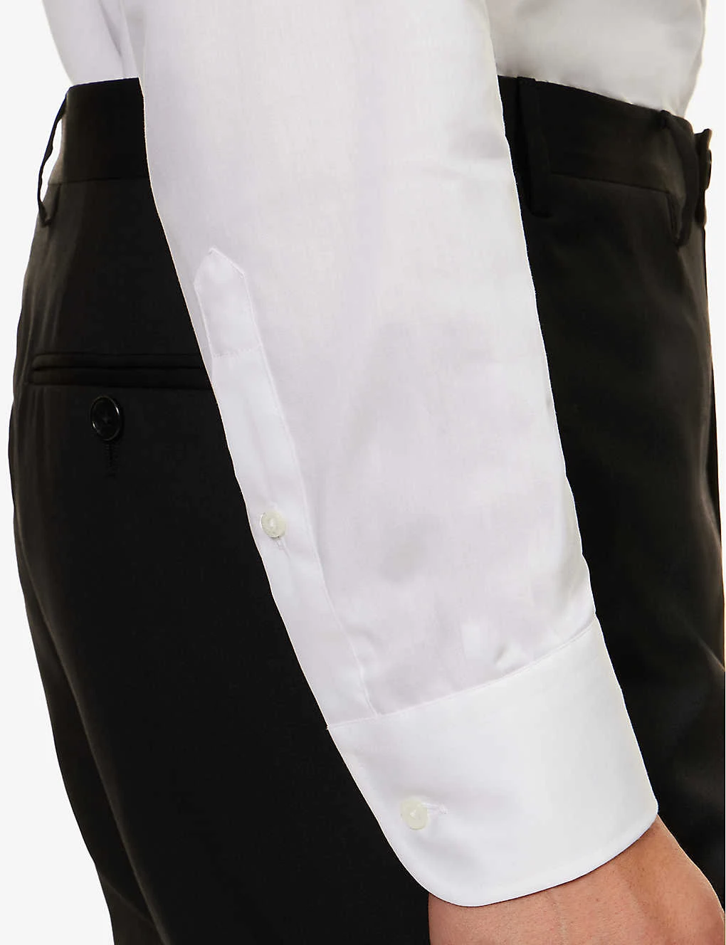 CORNELIANI Brand-patch Curved-hem Regular-fit Cotton-poplin Shirt 6 CORNELIANI Brand-patch Curved-hem Regular-fit Cotton-poplin Shirt - Image 6