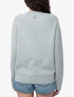 Zadig & Voltaire Upper Moon Graphic-print Cotton-blend Jumper -Selfridges Store R04171161 GRISCHINE ALT03