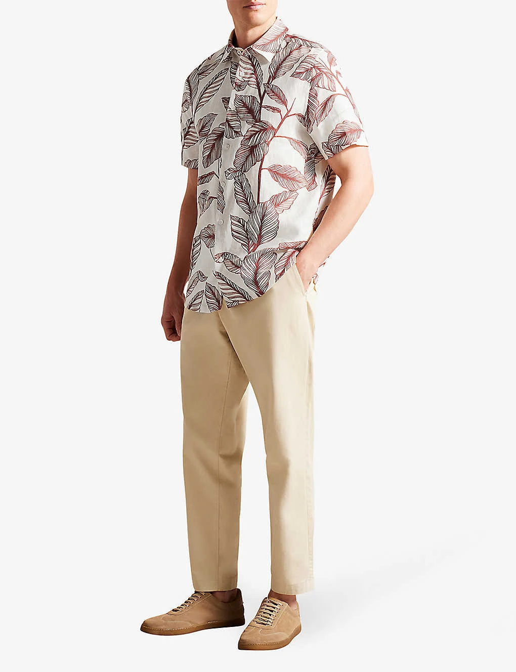 Ted Baker Tagus Short-sleeve Regular-fit Linen Shirt 2 Ted Baker Tagus Short-sleeve Regular-fit Linen Shirt - Image 2