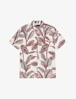 Ted Baker Tagus Short-sleeve Regular-fit Linen Shirt