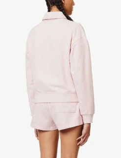 Sporty & Rich X Prince Brand-embroidered Cotton-jersey Polo Shirt 8 Sporty & Rich X Prince Brand-embroidered Cotton-jersey Polo Shirt -Selfridges Store R04173075 BABYPINKWHITE ALT03