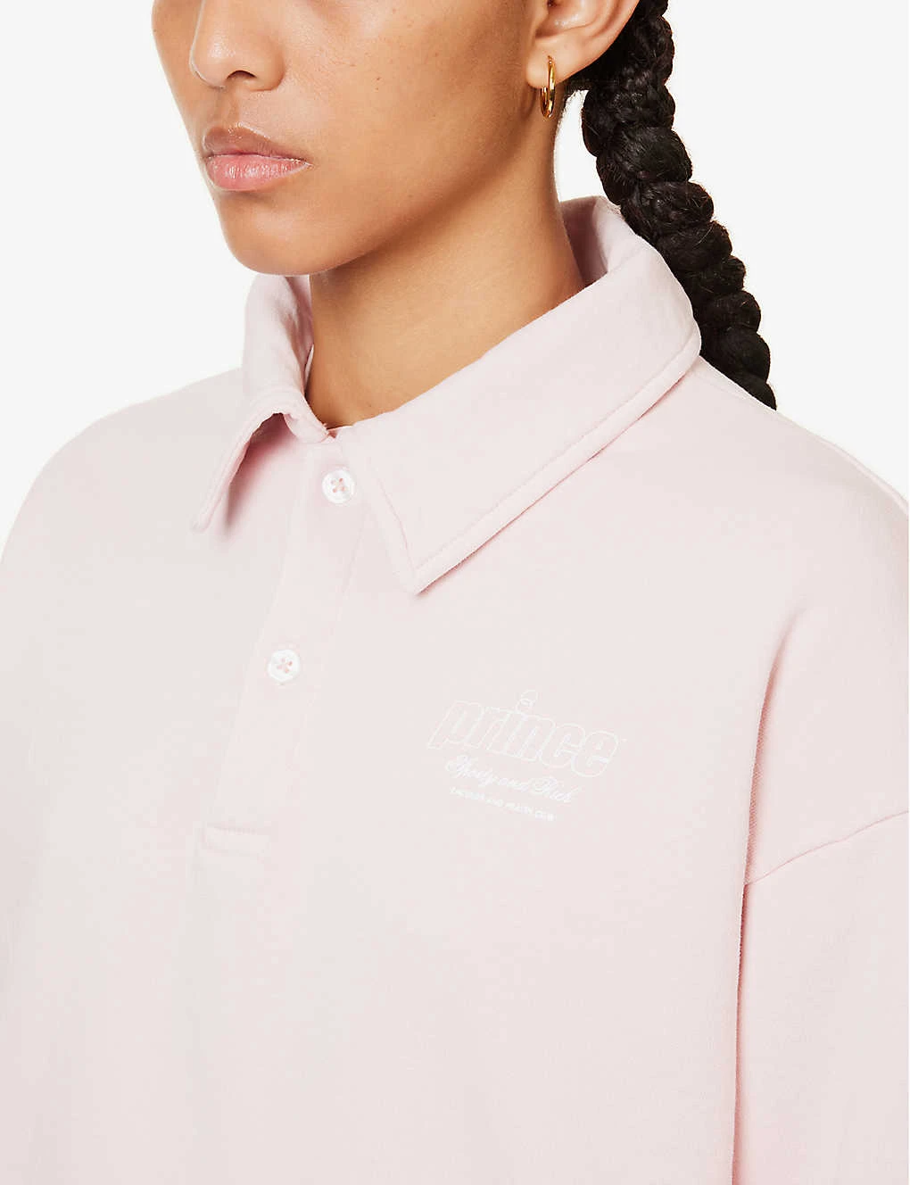 Sporty & Rich X Prince Brand-embroidered Cotton-jersey Polo Shirt 5 Sporty & Rich X Prince Brand-embroidered Cotton-jersey Polo Shirt - Image 5