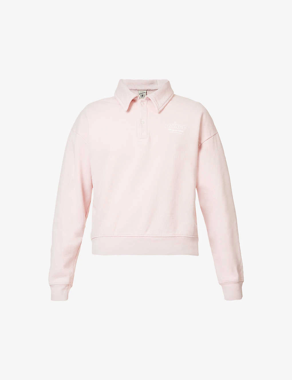 Sporty & Rich X Prince Brand-embroidered Cotton-jersey Polo Shirt 1 Sporty & Rich X Prince Brand-embroidered Cotton-jersey Polo Shirt